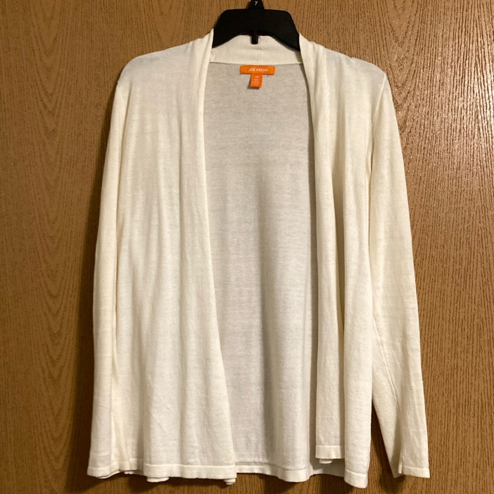 Cream long-sleeved cardigan